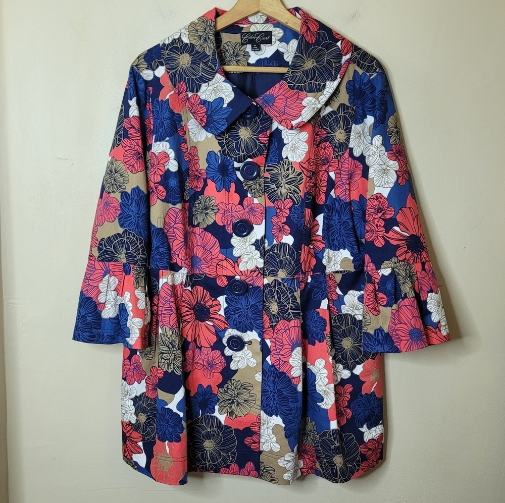 Eden Court Cottagecore Fall Floral Jacket - Picture 2 of 9